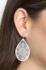 E1094 - FILIGREE TEARDROP HOOK EARRINGS