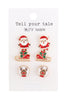 CHRISTMAS SANTA & REINDEER SET OF 2 EARRINGS