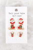 CHRISTMAS SANTA & REINDEER SET OF 2 EARRINGS