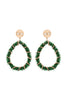 CHRISTMAS WREATH TINSEL TEARDROP SHAPE EARRINGS