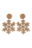 CHRISTMAS SNOWFLAKE SEED BEAD DROP EARRINGS