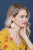 FRINGED PEAR SHAPED LEATHER EARRINGS