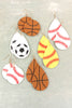 Sports Leather Teardrop Earrings