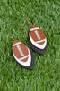 FOOTBALL SPORTS LAYERED LEATHER EARRINGS