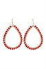 HDE2856 - WIRE TEARDROP GLASS BEADS HOOK EARRINGS