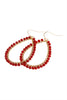 HDE2856 - WIRE TEARDROP GLASS BEADS HOOK EARRINGS