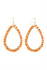 HDE2856 - WIRE TEARDROP GLASS BEADS HOOK EARRINGS