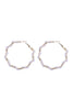 TWISTED METAL PEARL HOOP EARRINGS SET