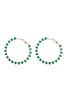 ZIGZAG GLASS BEADS HOOP EARRINGS ASSORTED SET