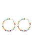 ZIGZAG GLASS BEADS HOOP EARRINGS ASSORTED SET