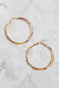 SEED BEAD HOOP EARRINGS