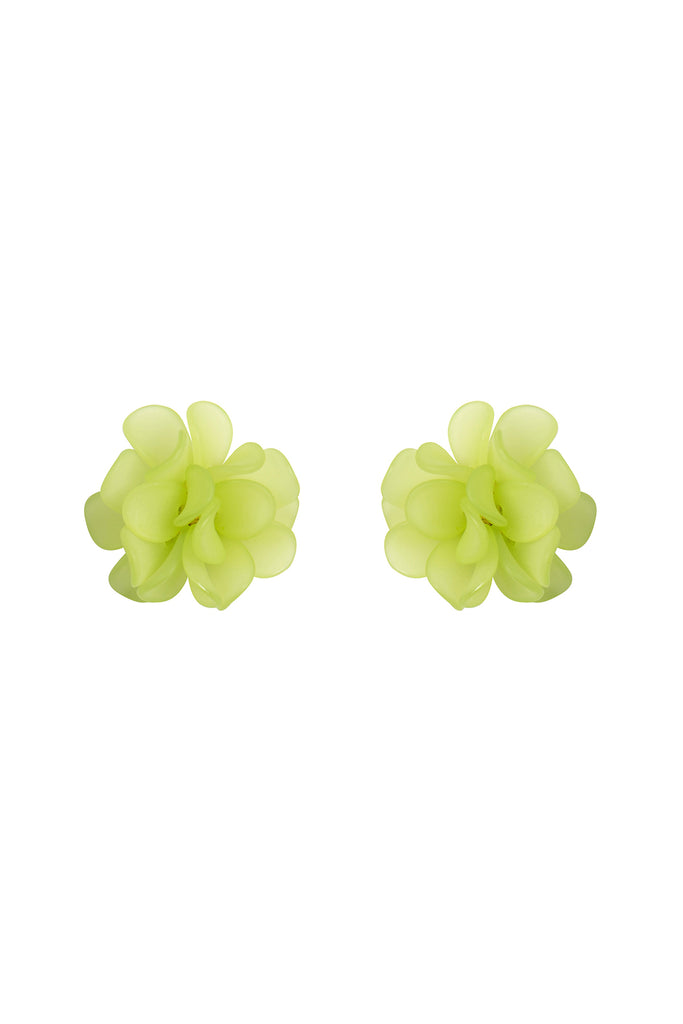 HDE3889 - ACRYLIC FLOWER PETALS POST STUD EARRINGS