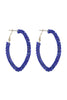 RHINESTONE GLITTER HOOP LOCK EARRINGS