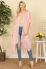 HDF2498 - GLITTERED FRINGED OPEN CARDIGAN