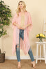 HDF2498 - GLITTERED FRINGED OPEN CARDIGAN