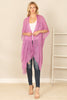 HDF2498 - GLITTERED FRINGED OPEN CARDIGAN