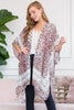 LEOPARD LINED OPEN FRONT KIMONO