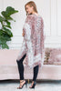 LEOPARD LINED OPEN FRONT KIMONO