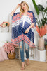 MULTI STRIPED AMERICAN FLAG KIMONO