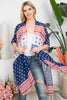 MULTI STRIPED AMERICAN FLAG KIMONO