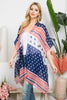 MULTI STRIPED AMERICAN FLAG KIMONO