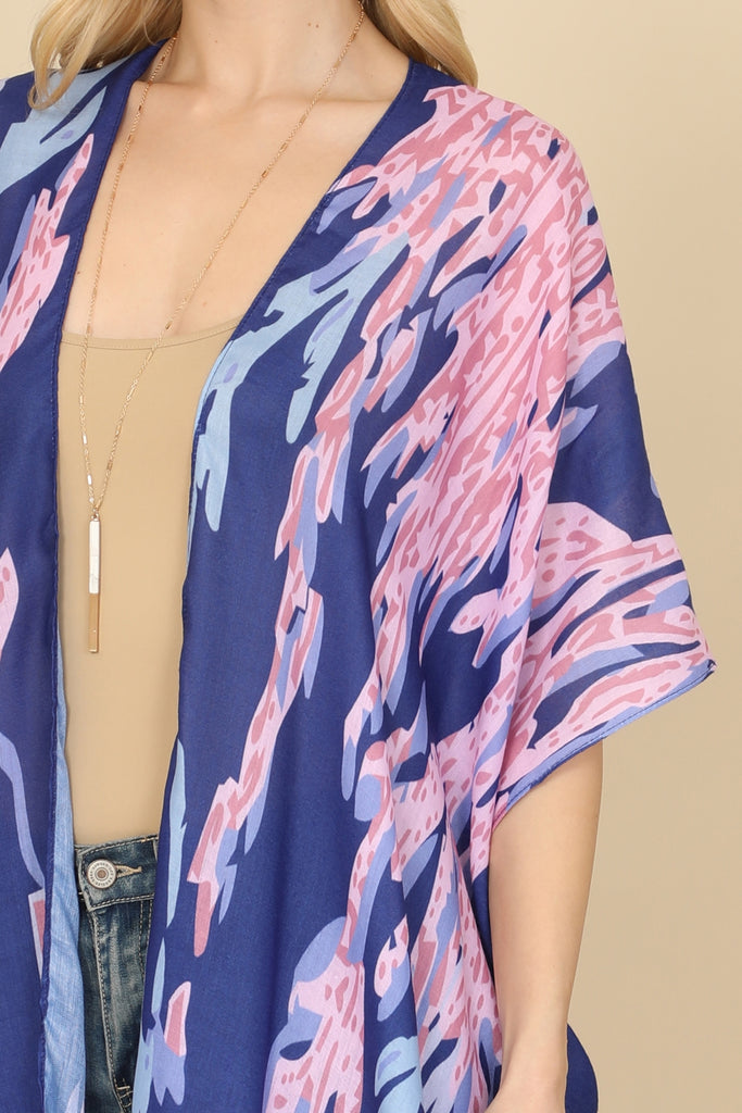 LEAF CRAWLER PRINT SUMMER LONG KIMONO