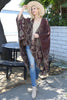 GRADIANT LEOPARD PRINT WARMER OPEN FRONT KIMONO