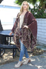 GRADIANT LEOPARD PRINT WARMER OPEN FRONT KIMONO