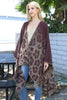 GRADIANT LEOPARD PRINT WARMER OPEN FRONT KIMONO