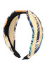 KNOTTED RAFFIA WITH FABRIC HEADBAND