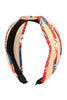 KNOTTED RAFFIA WITH FABRIC HEADBAND