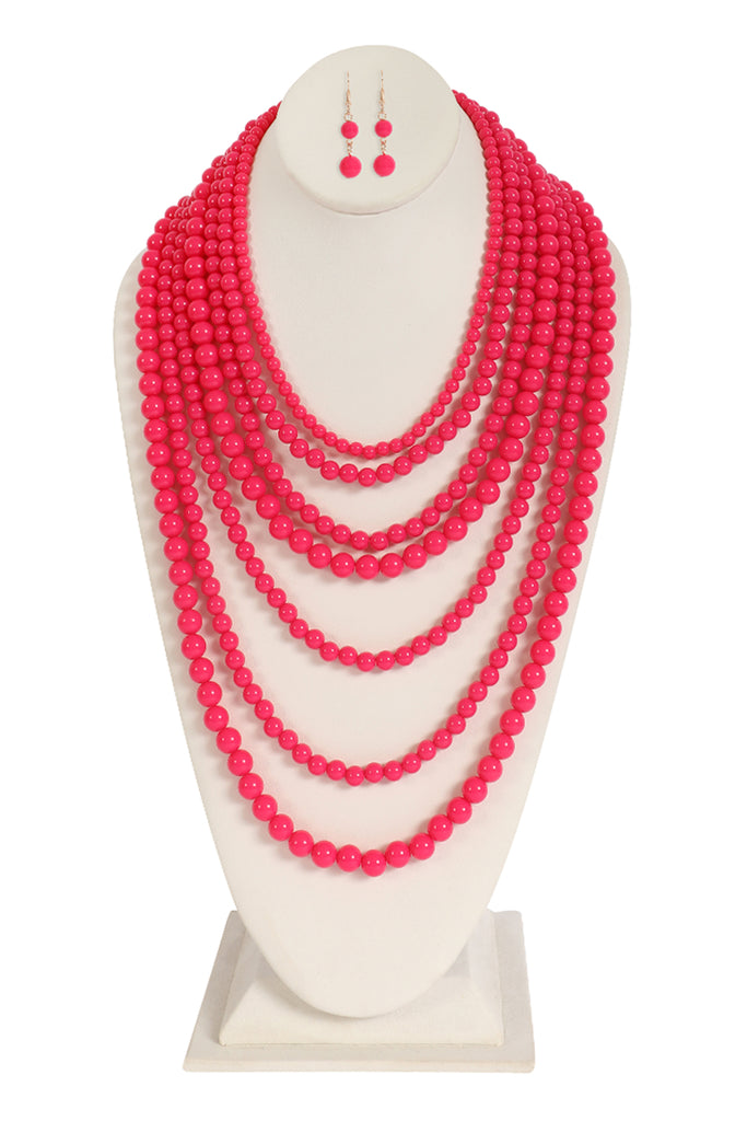 HDN1365 - STRAND BUBBLE NECKLACE SET