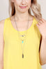 Leaf Multi Pendant Three Layer Necklace