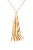 Natural Stone Tassel Pendant Necklace