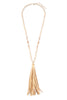 Natural Stone Tassel Pendant Necklace