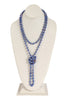 NATURAL STONE LONG LINE KNOTTED NECKLACE