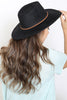 FEDORA BLACK BRIM HAT