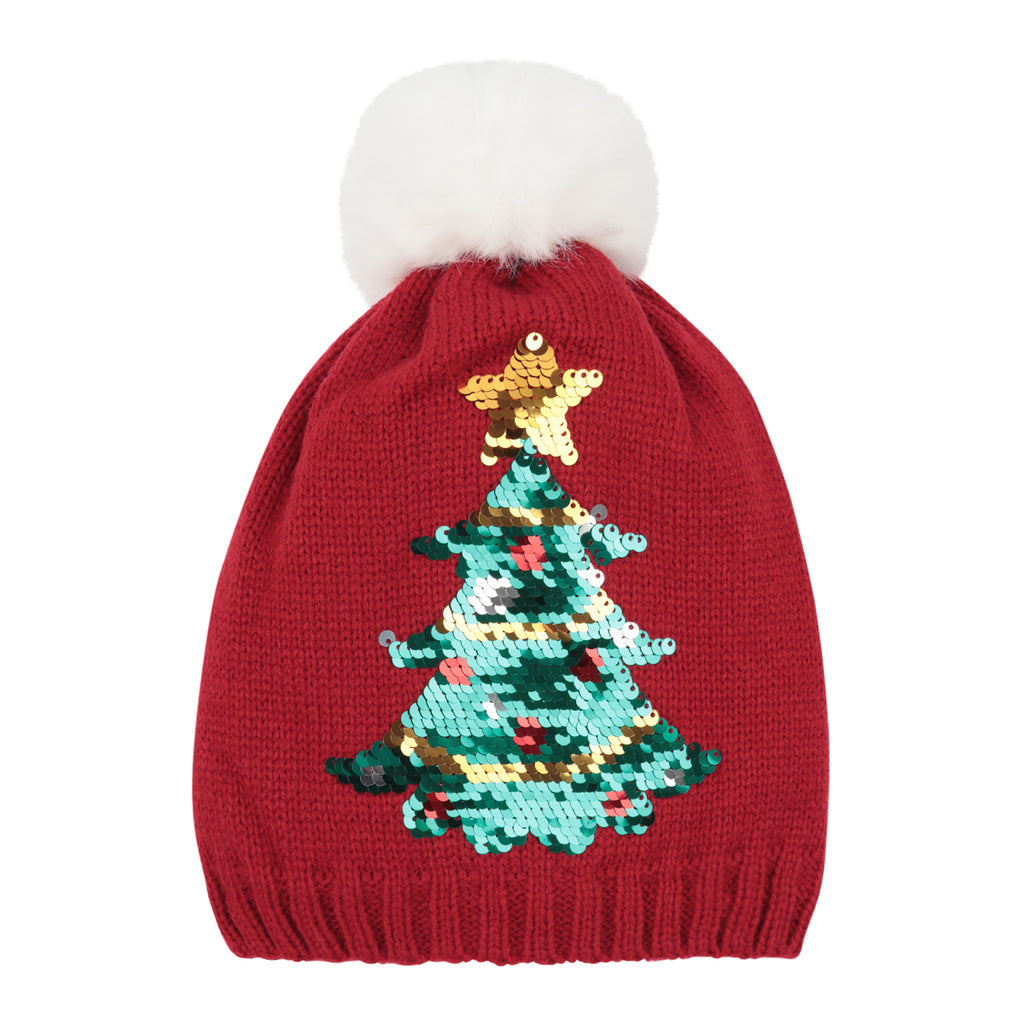 CHRISTMAS HOLIDAY ASSORTED DESIGNS POMPOM BEANIE