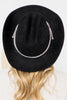 FEDORA FASHION BRIM HAT WITH GLITTER RHINESTONE LACE