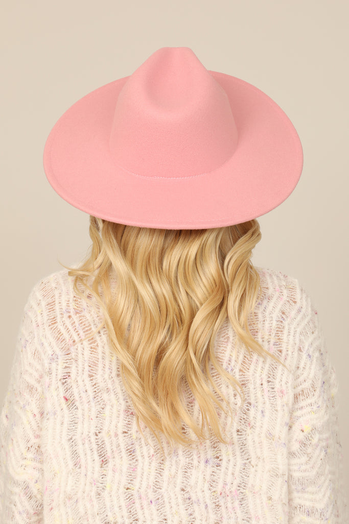 FELT FEDORA FASHION BRIM HAT