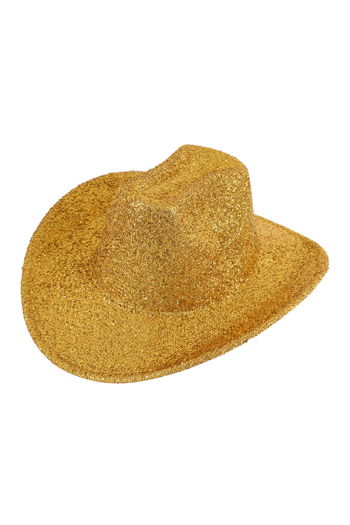 GLITTER SOLID COLOR FEDORA HAT