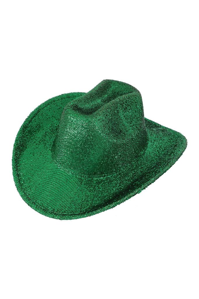 GLITTER SOLID COLOR FEDORA HAT