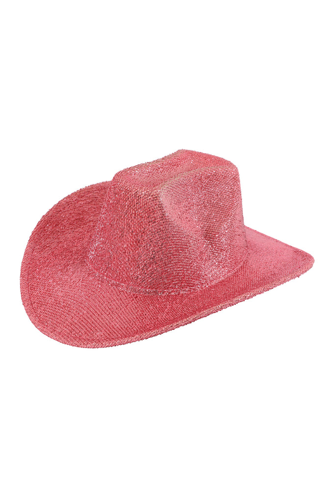 GLITTER SOLID COLOR FEDORA HAT