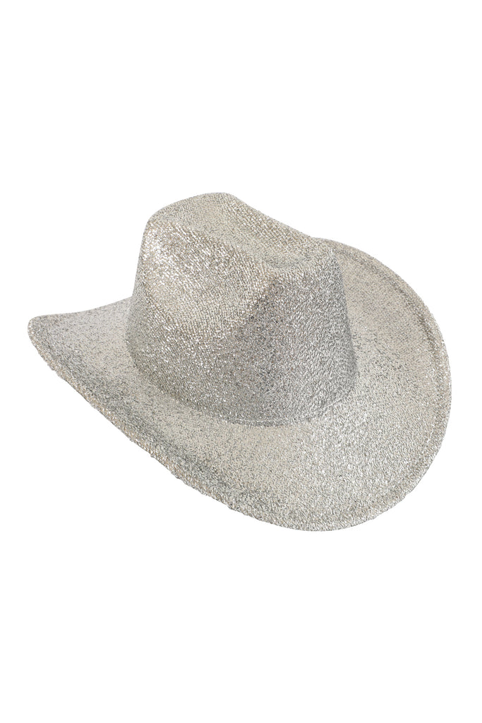 GLITTER SOLID COLOR FEDORA HAT