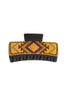 AZTEC PATTERN FAUX LEATHER HAIR CLAW