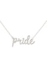 PRIDE INSPIRATION LETTER PENDANT BRASS NECKLACE