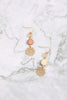 MORROCAN FLOWER WOOD METAL DROP LINK EARRINGS