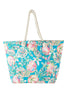 HAND DRAWN PRINT TOTE BEACH BAG