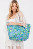 HAND DRAWN PRINT TOTE BEACH BAG