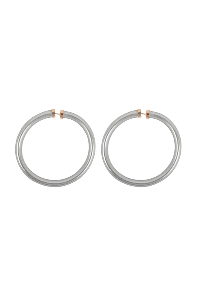 2.25" TUBE JELLY HOOP EARRINGS